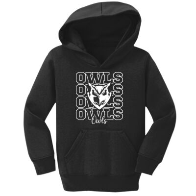 Owls Repeat - Toddler Core Fleece Pullover Hooded Sweatshirt Thumbnail