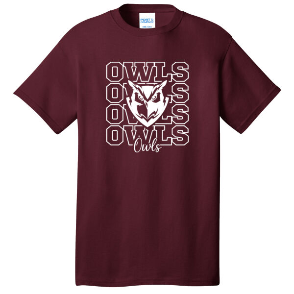 Owls Repeat - Core Cotton Tee Thumbnail
