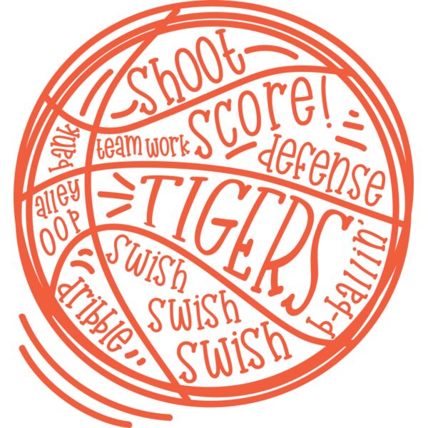 kld Tigers Basketball Word Art Thumbnail